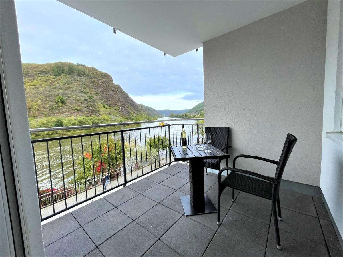 Moselpromenade Villa Moselufer, Panorama & Burg Cochem Blick, Netflix, Balkon 外观 照片