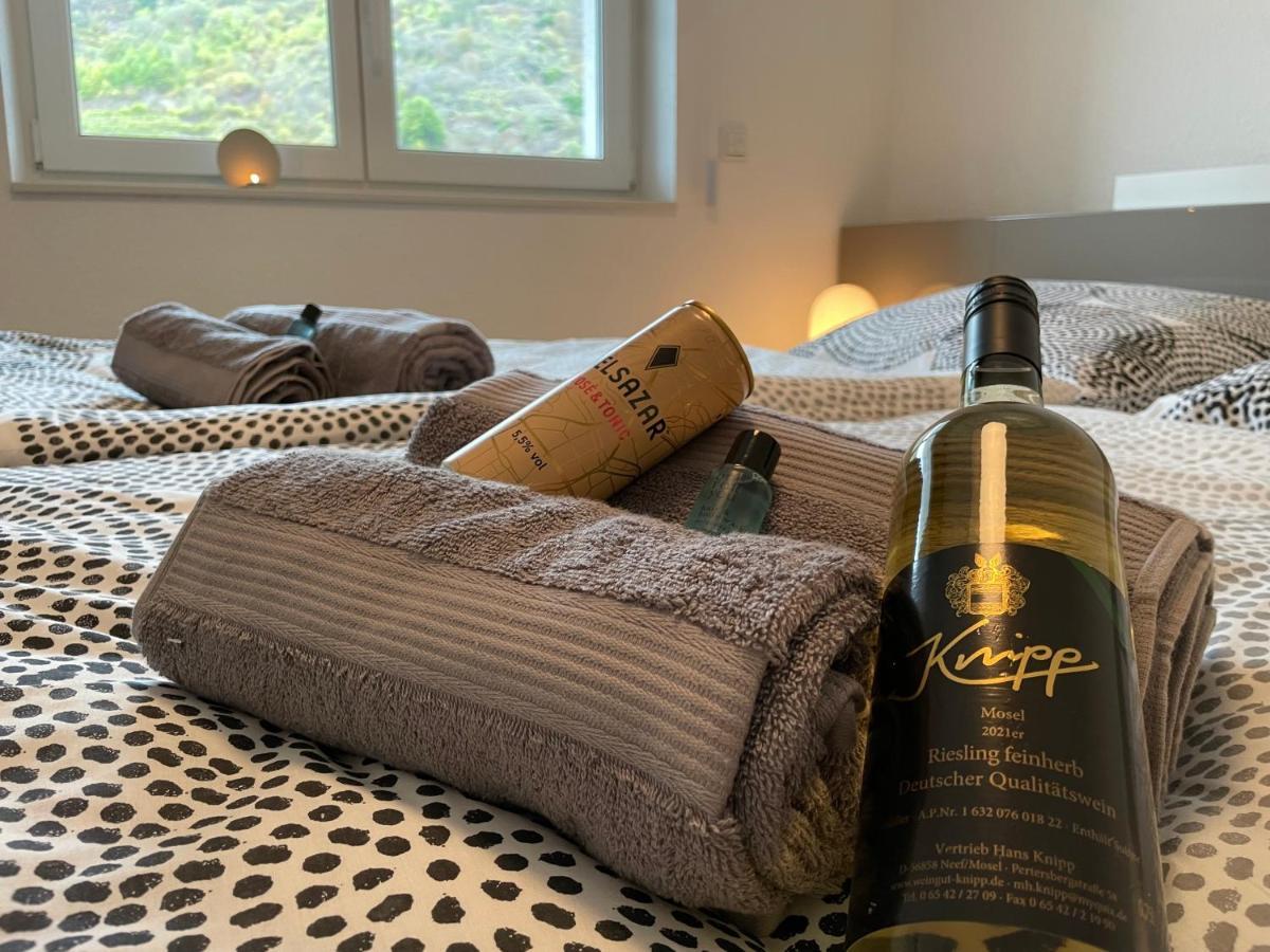 Moselpromenade Villa Moselufer, Panorama & Burg Cochem Blick, Netflix, Balkon 外观 照片